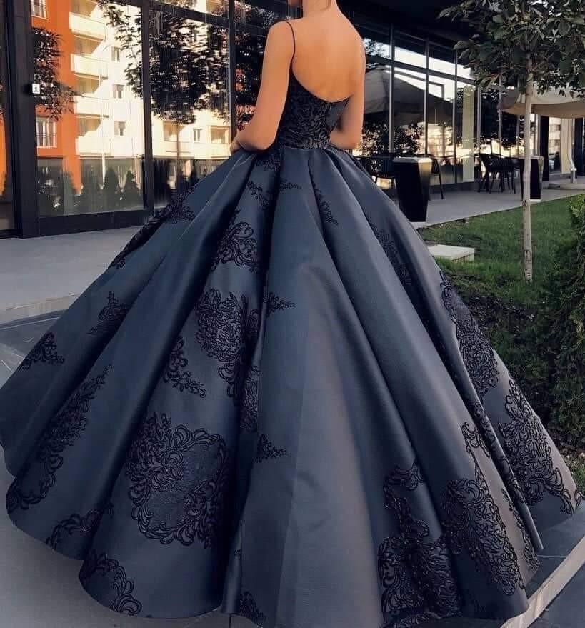 Navy blue gown for deals debut