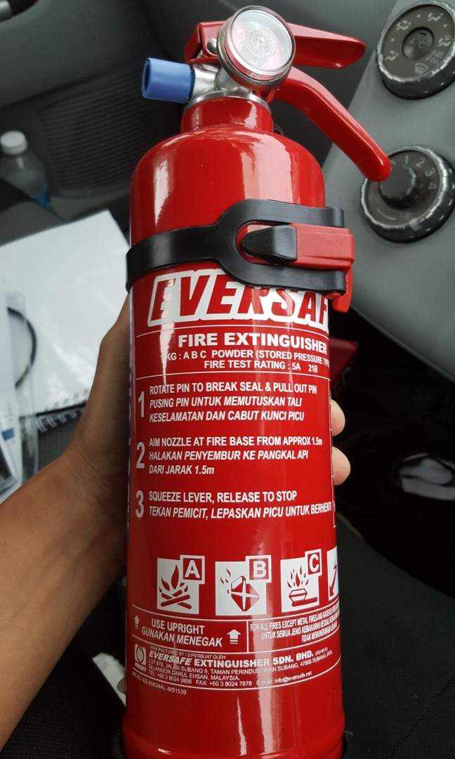 Fire Extinguisher for Car (Eversafe), Auto Accessories on Carousell
