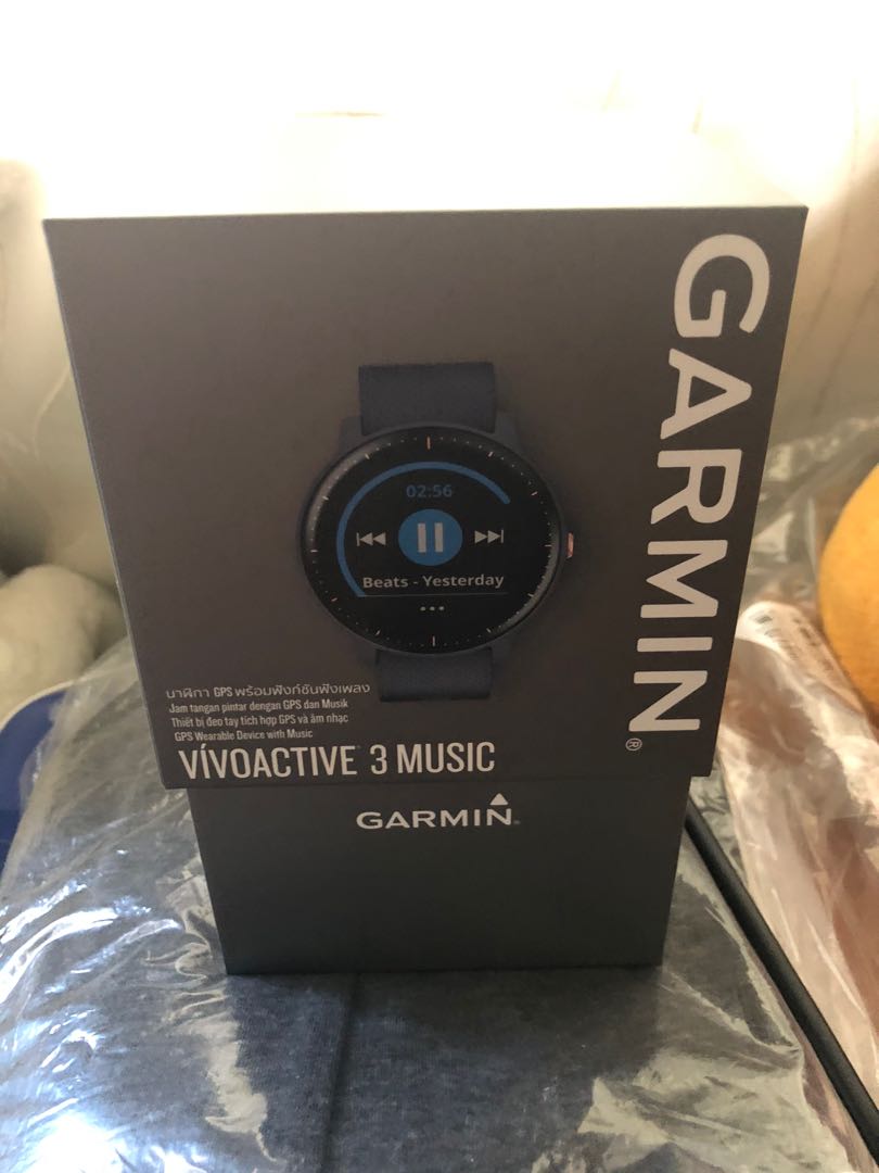 Garmin vivoactive 3 music granite blue cheap with rose gold hardware