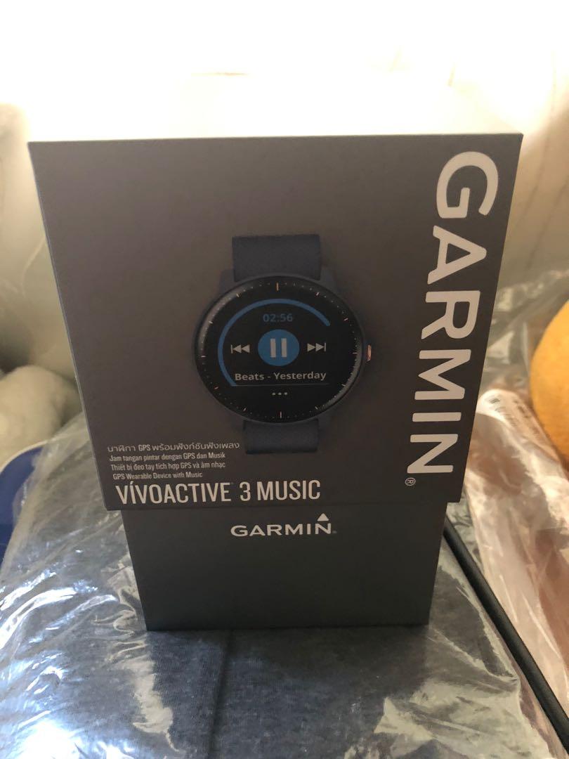 Garmin Vivoactive 3 Music Granite Blue with Rose Gold Hardware Hobbies Toys Music Media Music Accessories on Carousell