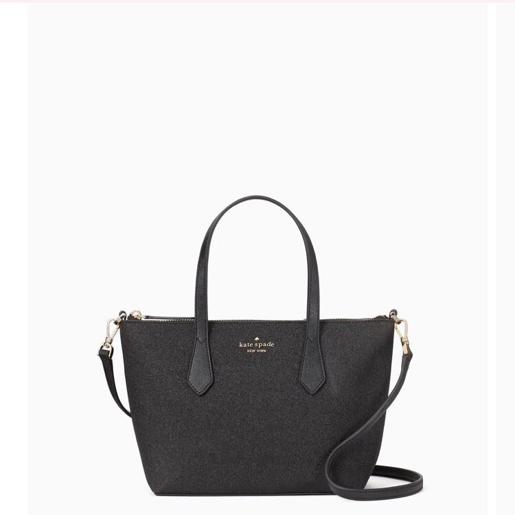 kate spade black glitter bag