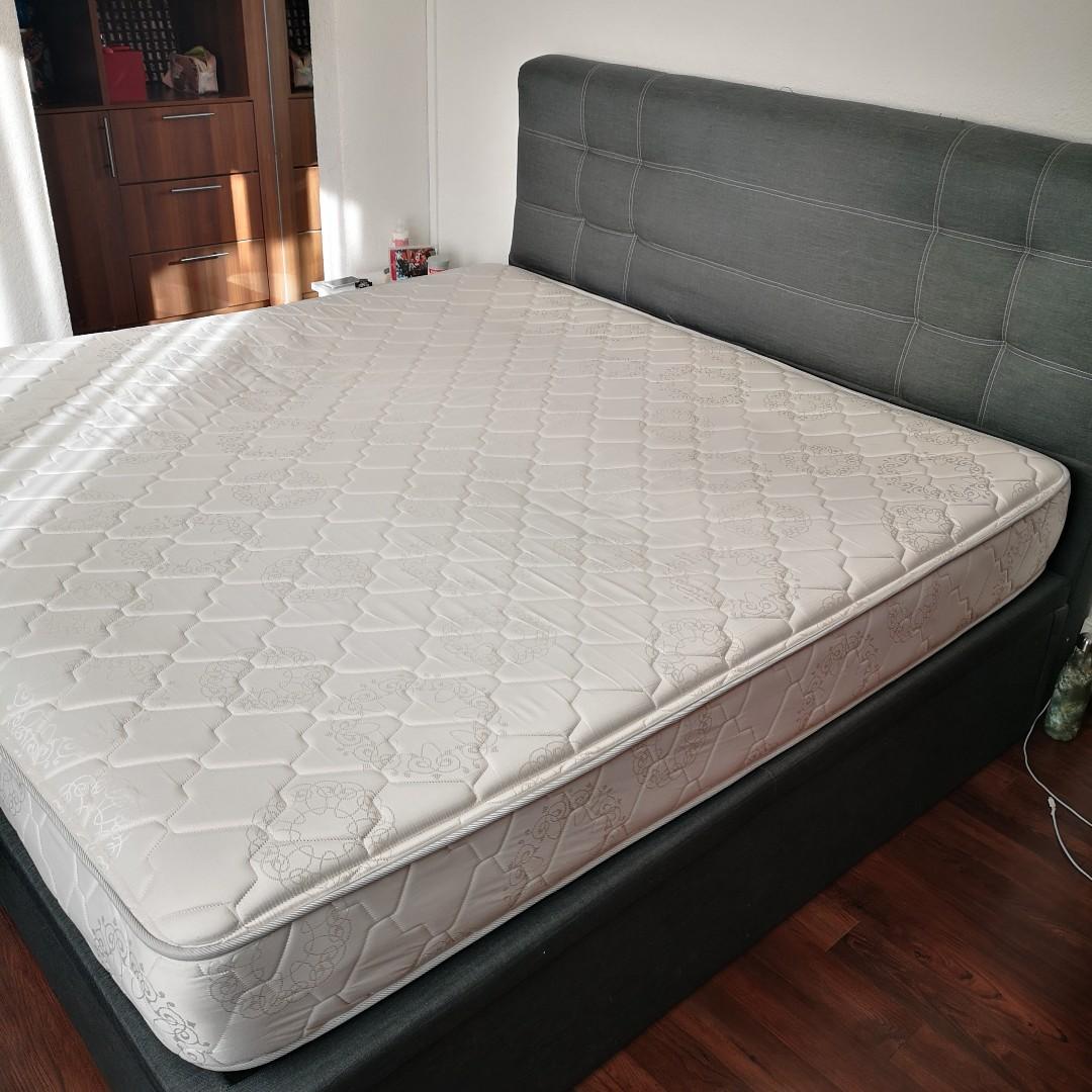 King Size Bed And Mattress From Fortytwo Sg Furniture Beds Mattresses On Carousell
