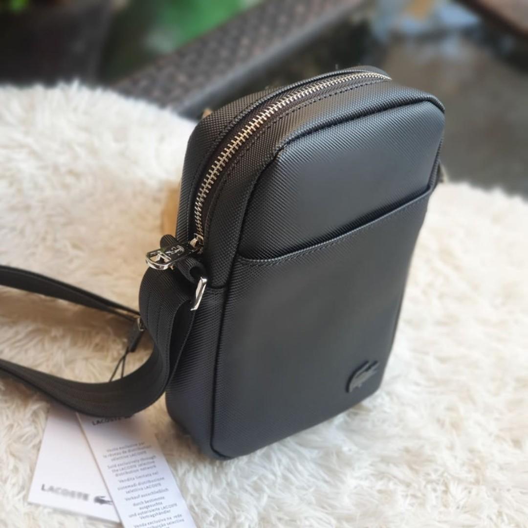 Lacoste Men s Small Classic Slim Vertical Camera Bag Black