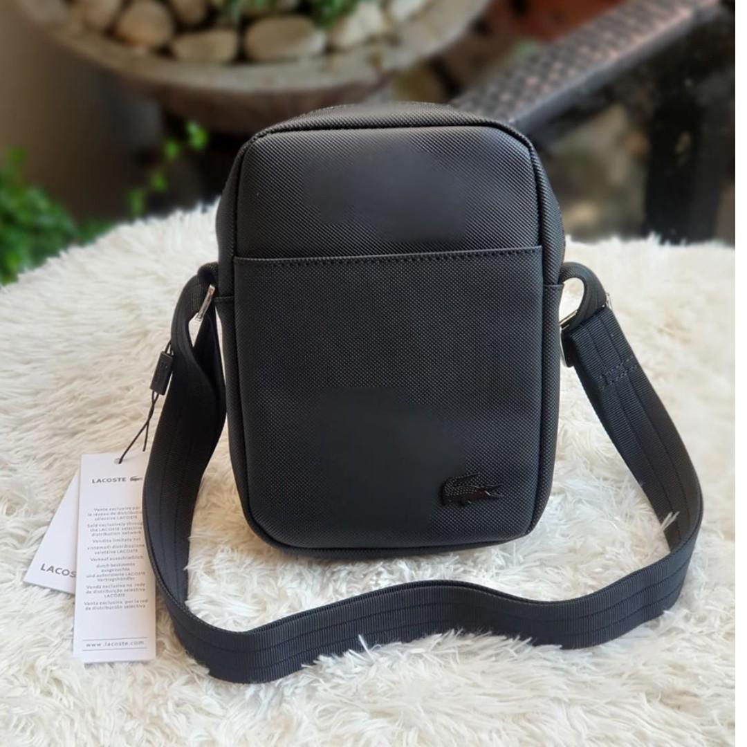 Lacoste Shoulder Bag - Vertical Camera Bag - Black