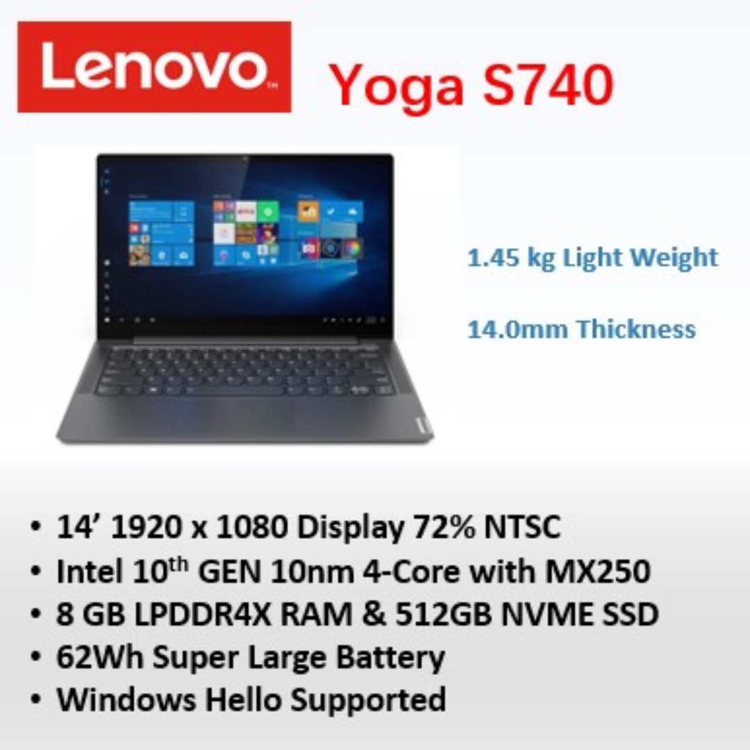 Lenovo Yoga S740 Laptop Electronics Computers Laptops On Carousell
