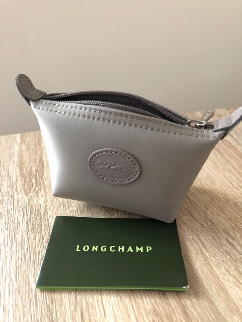 Longchamp Le Pliage Cuir Leather Key Coin Case wallet Soft Pale Pink New $95