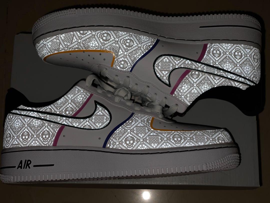 Nike Air Force 1 Low Day of the Dead, 男裝, 鞋, 西裝鞋- Carousell
