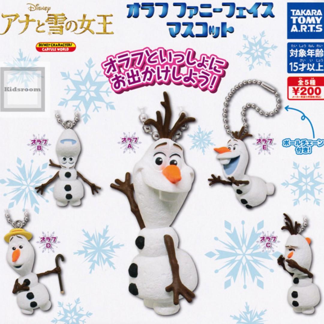 Nov Gacha Po Disney Anayuki Anna And The Snow Queen Olaf Funny Face Mascot ディズニー アナと雪の女王オラフ ファニーフェイスマスコット 5pcs Set Entertainment J Pop On Carousell
