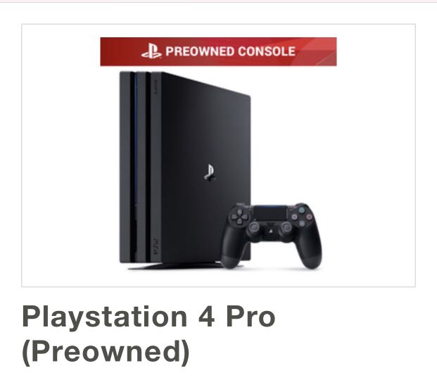 buy pre owned ps4 console