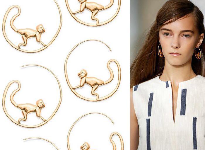 Tory burch top monkey earrings