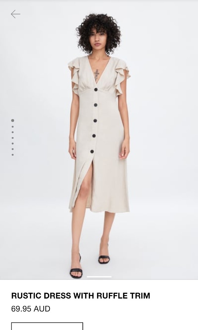 zara ruffle sleeve dress