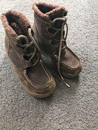 Aldo fluffy thick sole boots