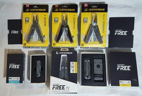 LEATHERMAN MULTITOOLS (Lot of 6) Wave + Charge + Charge Plus TTi  FREE T4 P2 P4 USA EDC Gerber Spyderco Kershaw Benchmade Victorinox SOG