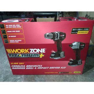 Brushless Hammer Drill and Impact Drive Workzone