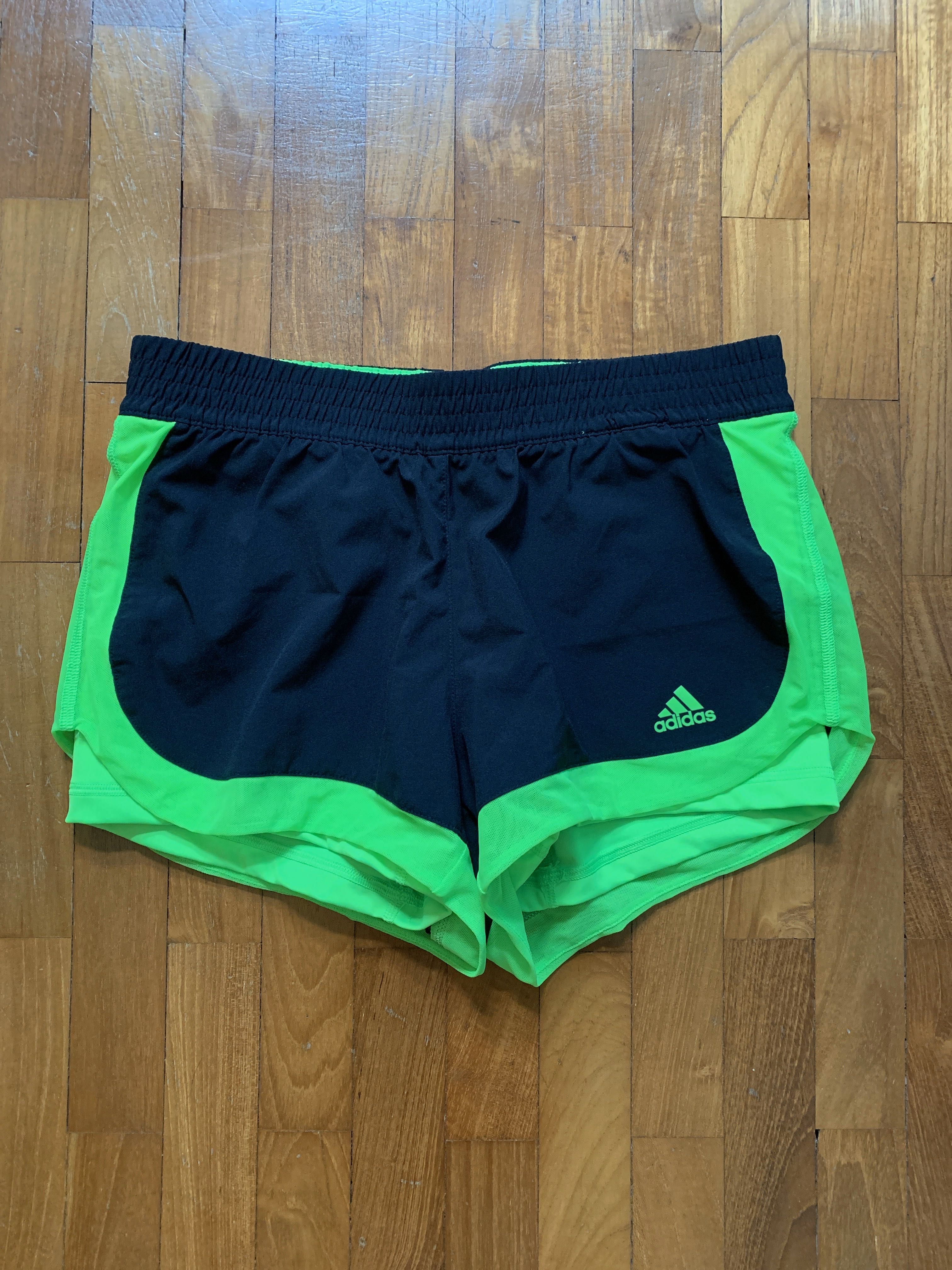 neon yellow adidas shorts