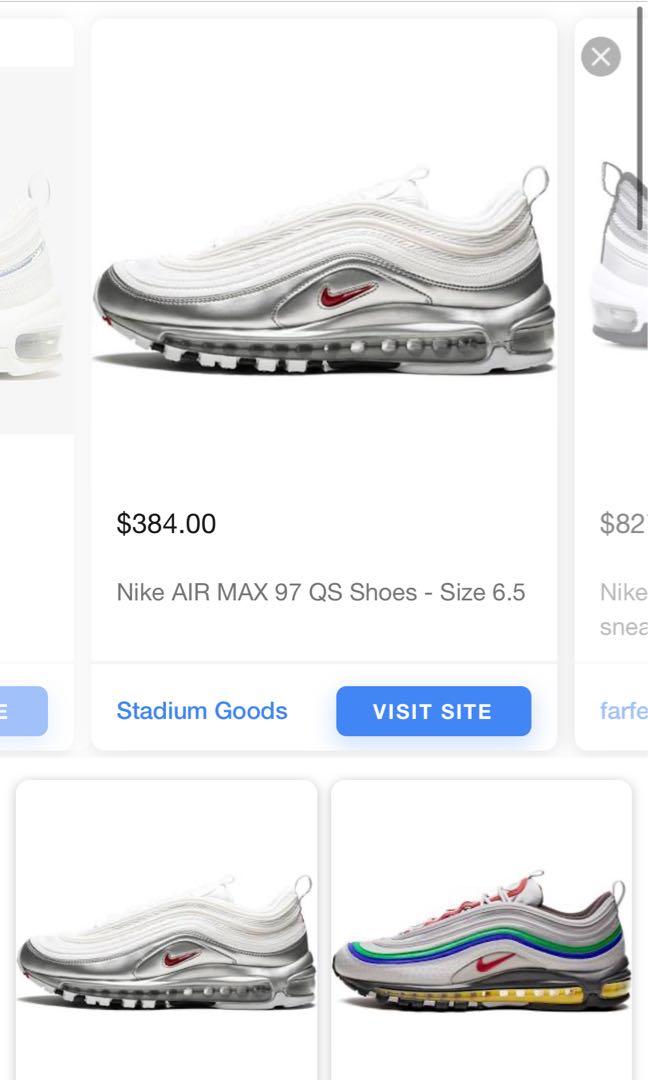 air max 97 white size 6