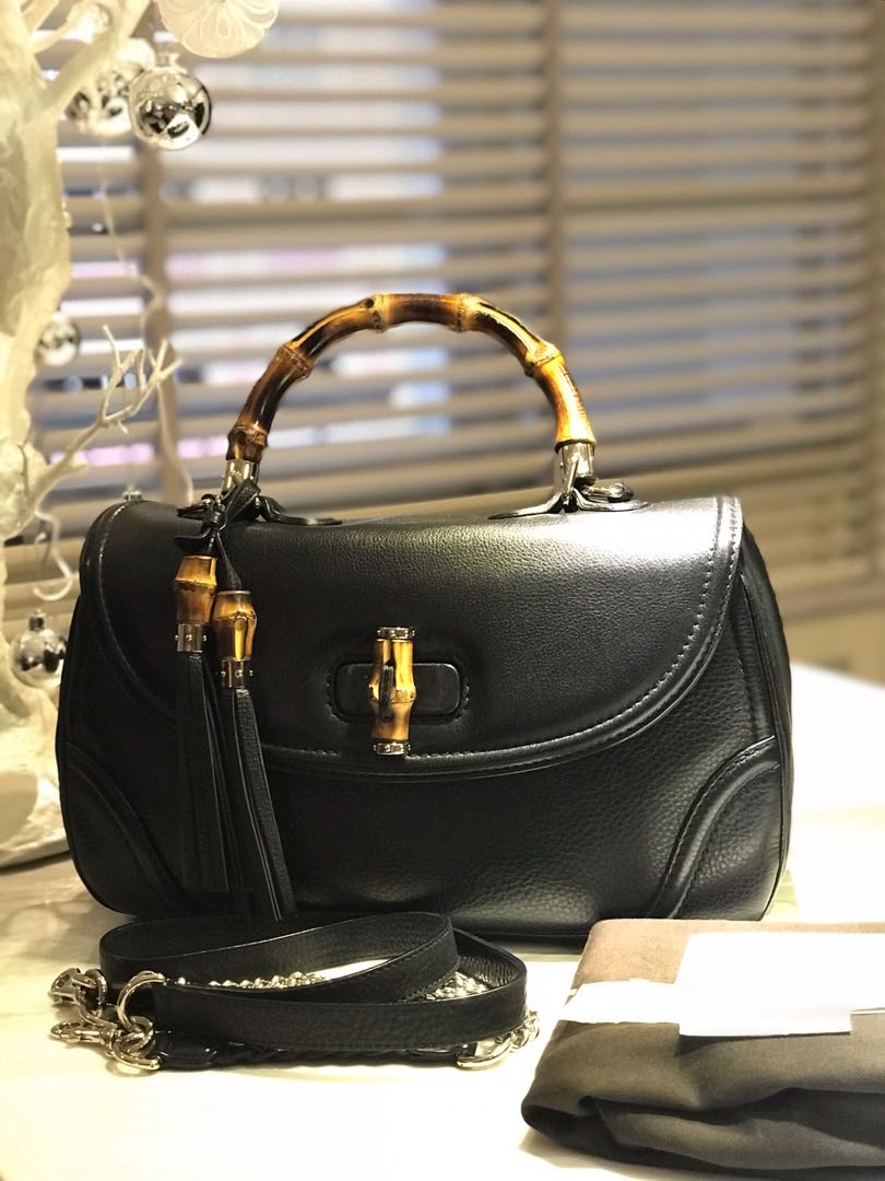 Gucci bamboo black new arrivals friday