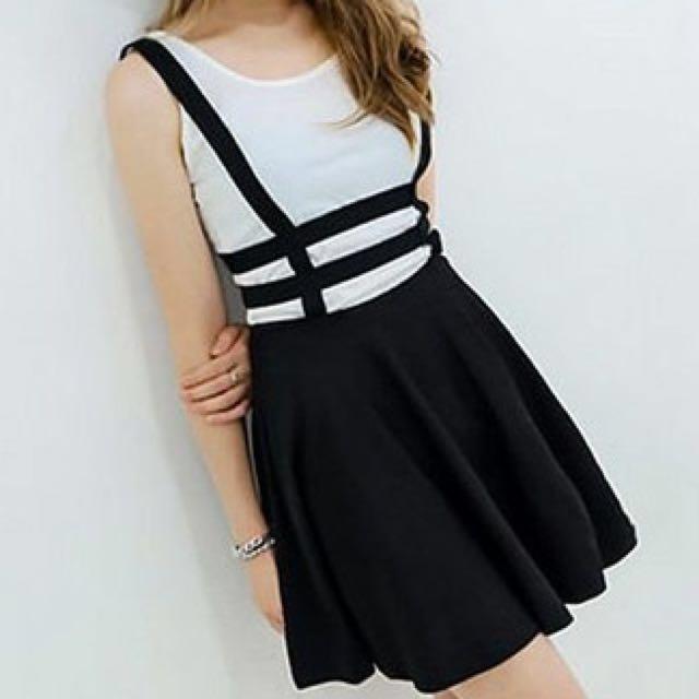 Suspender skirt black clearance