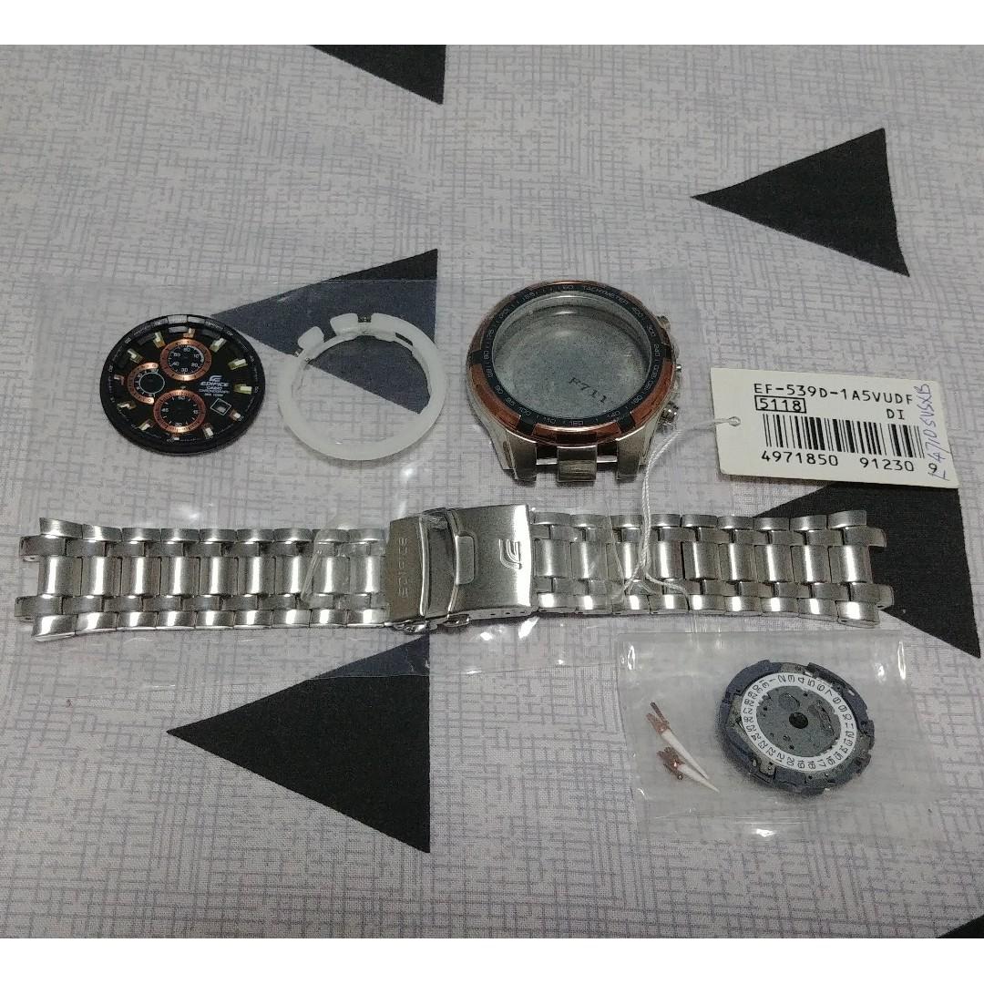 casio edifice brand new metal bracelet case body EF 539D with movement spares box