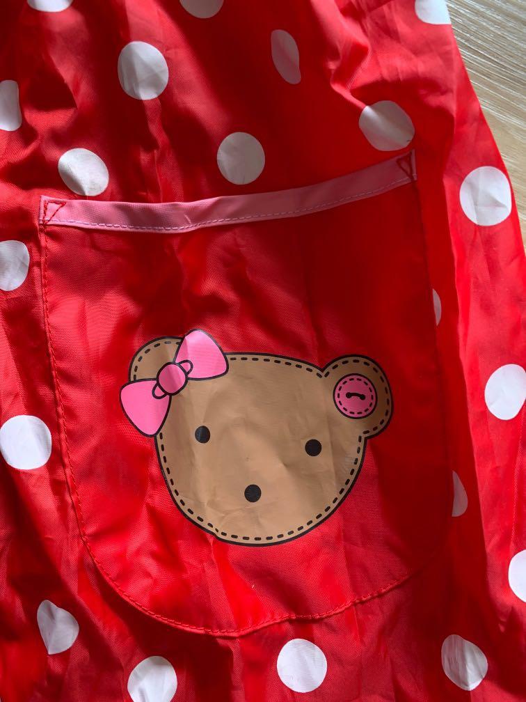 Cute red polka dot raincoat