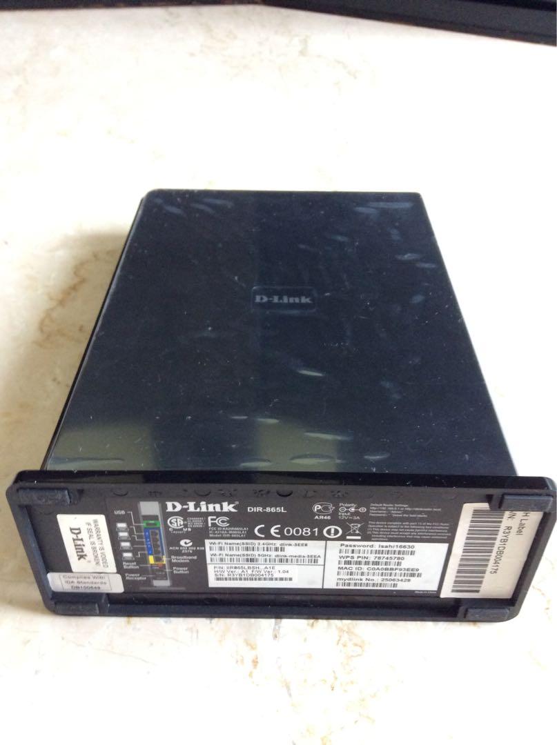 D-Link Gigabit Cloud Router DIR-865L Router, Computers & Tech, Parts ...