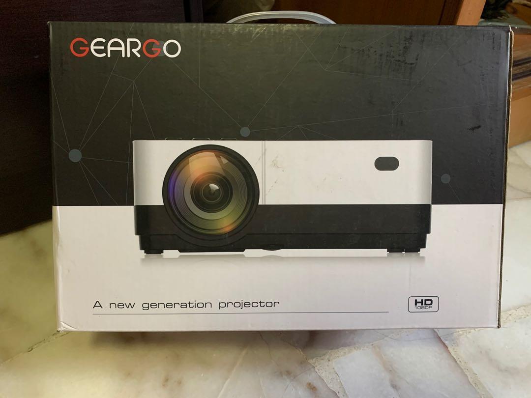 GEARGO Video Projector 2019 Upgraded 2800 Lumens 1080P Supported HD LCD LED Compatible with Phone PS4 Xbox HDMI USB SD Home Theater Outdoor Movie Night 
