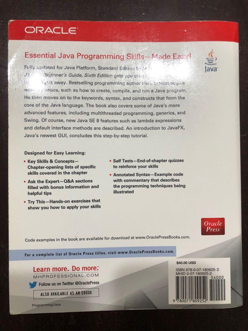 Java A Beginner’s Guide, Hobbies & Toys, Books & Magazines, Assessment ...