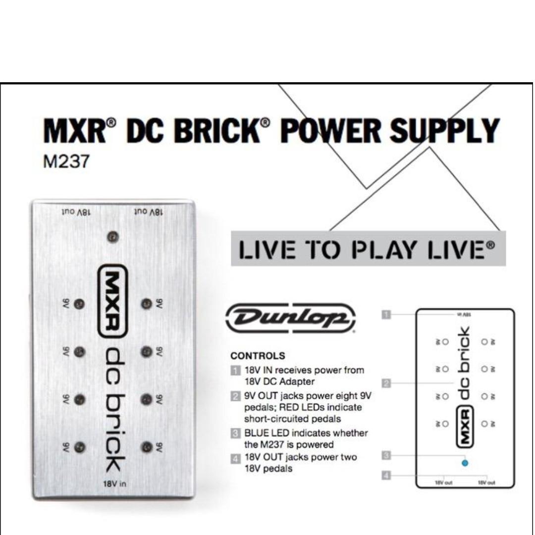 Jim Dunlop Mxr M237 Dc Brick Power Supply Music Media Music Accessories On Carousell