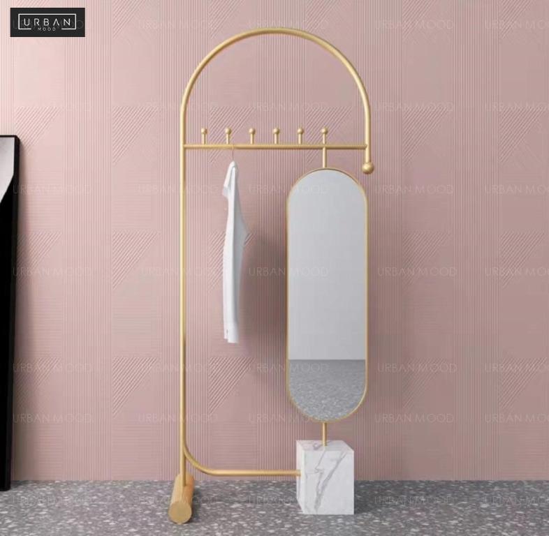 Lyndsey Standing Mirror Clothes Rack Furniture Home Decor