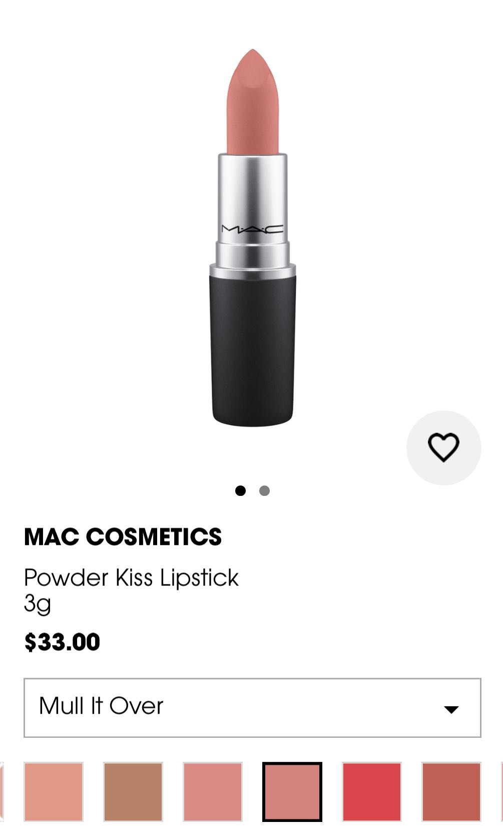 MAC Powder Kiss Lipstick - Mull It Over, Beauty & Personal Care