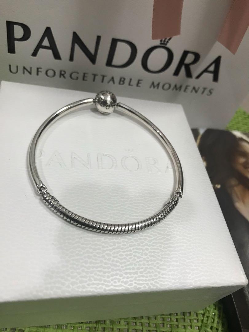 Pandora Three Link Bangle Women s Fashion Jewelry Organisers Bracelets on Carousell