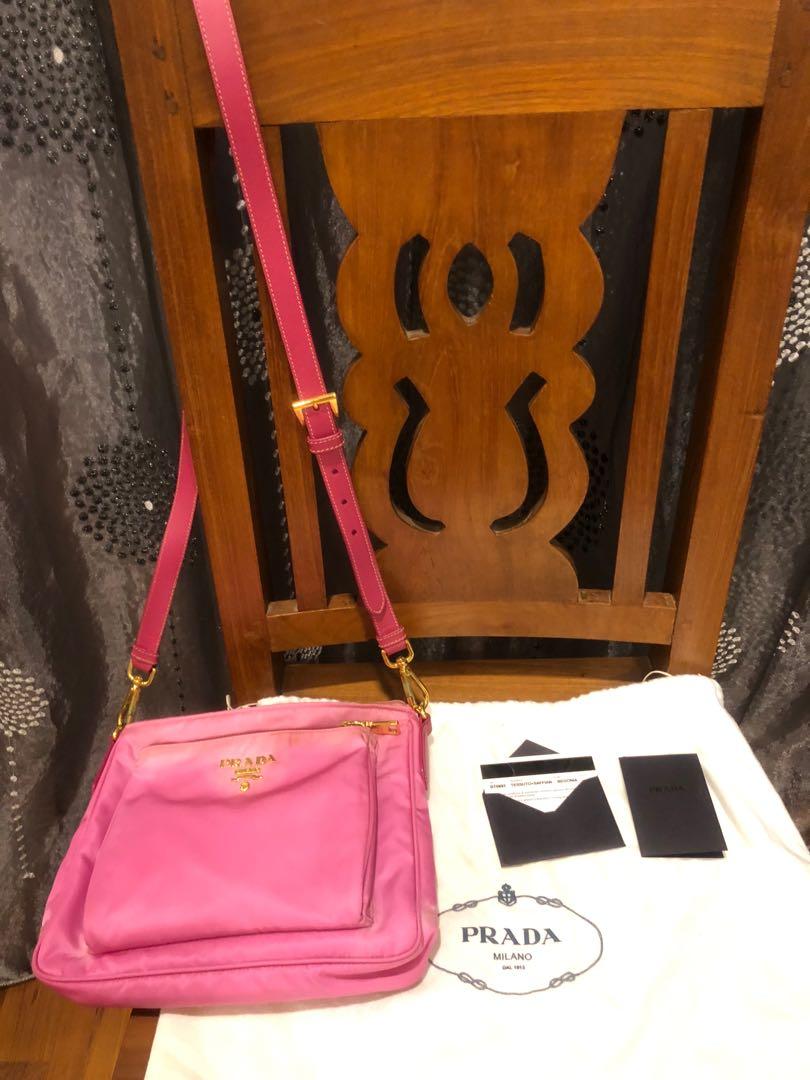 prada sling bag pink