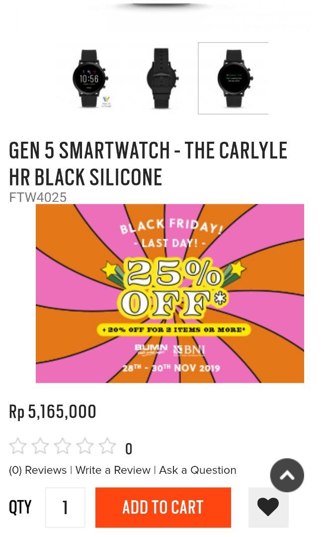 Smartwatch Fossil - Gen 5 (The Carlyle 
