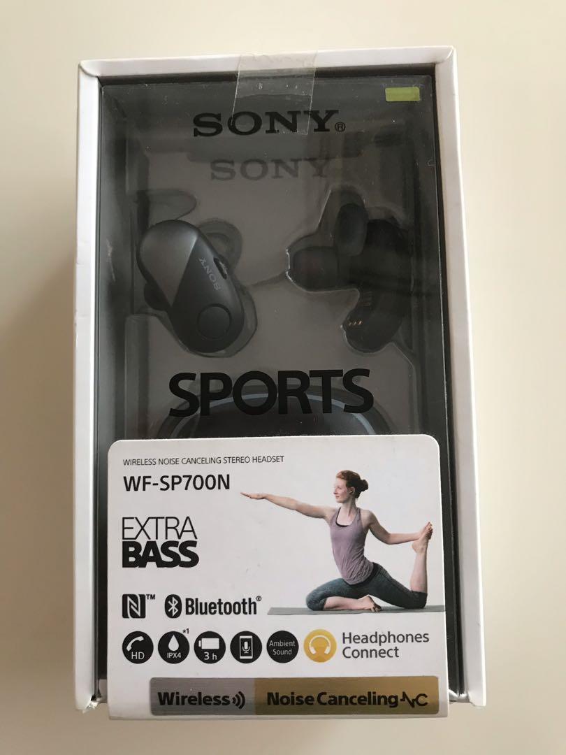 Sony WF SP700N Extra Bass Wireless Noise Cancelling Headphones Audio Headphones Headsets on Carousell
