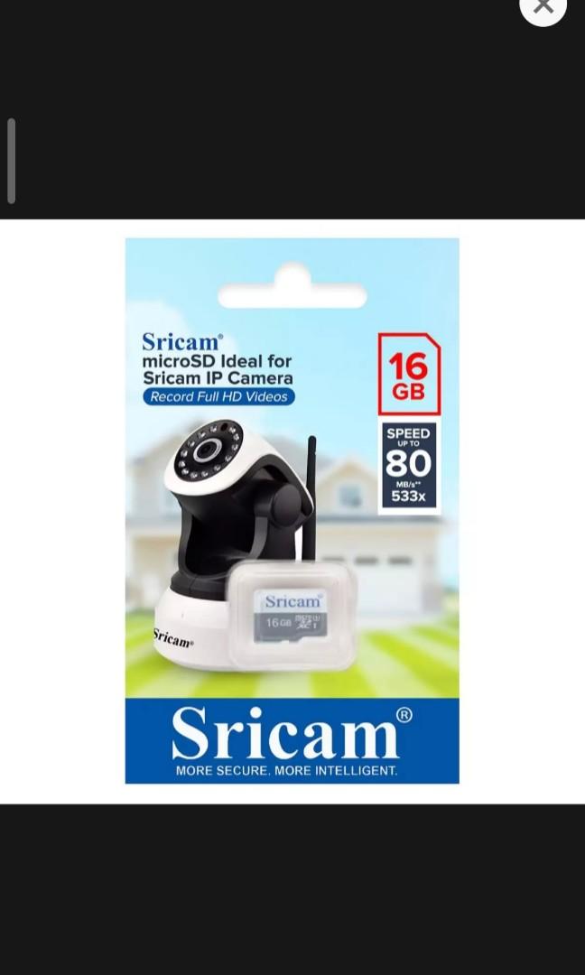 Sricam Micro SD Card 16gb (Category: Hard Disks & Thumbdrives) located in Pasay City. Submitted by kharl18 (Listing ID 264751742, Image 1). Description: Brandnew Original Trusted Brand Performance: up to 80 MB/s read speed Featuring Class 10 for Full HD Security: no unintentional data loss due to integrated write protection switch Water, extreme temperatures, x-ray and shock protection Albums (12 3.5-min MP3 songs): 160 Albums Photos (13.75 Megap