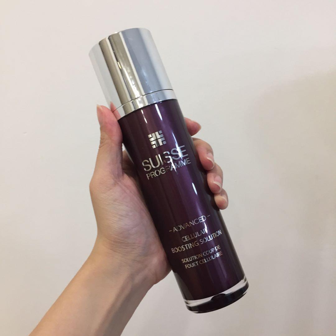 Suisse Programme Advanced Cellular Boosting Solution (Category: Sports & Fitness Nutrition) located in Kuala Lumpur. Submitted by jinglec (Listing ID 264862837, Image 1). Description: Used one pump for review purpose only. Great as boosting after toner and before serum. Speed up and enhance skincare effects. Bought from sasa, original price RM475. Free postage. Negotiable. .