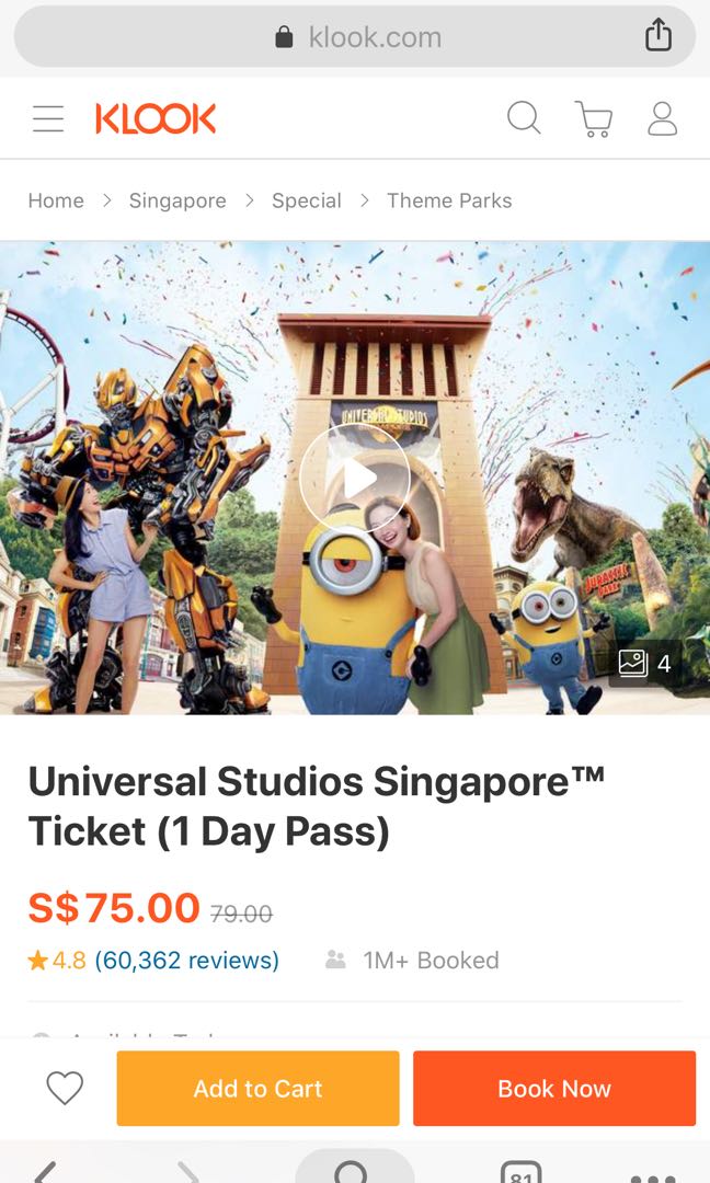 Klook Universal Studio Singapore - Universal Studios Singapore ...