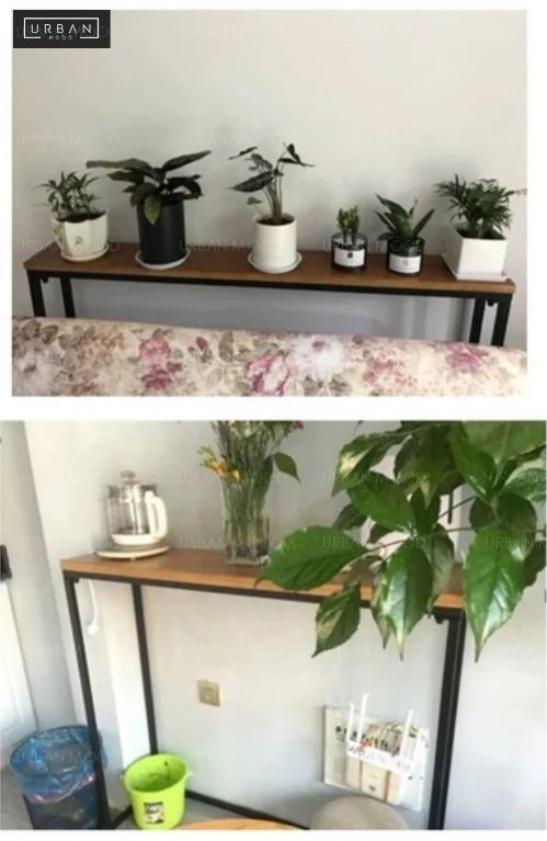 VERDI Ultra Slim Solid Wood Hallway Console, Furniture & Home Living ...