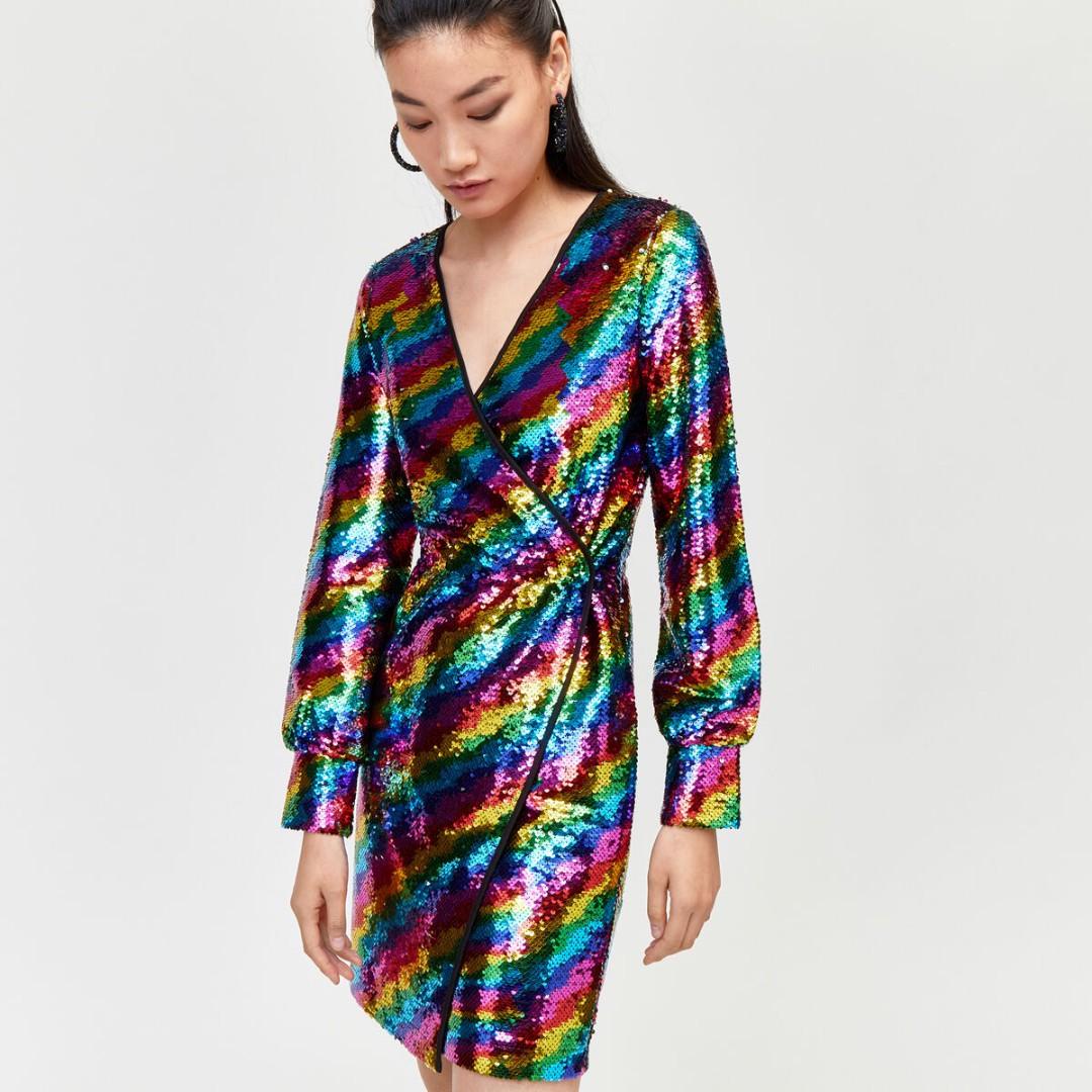 Warehouse rainbow dress cheap