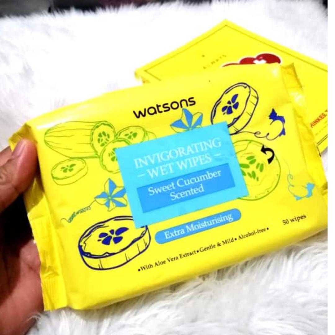WATSONS INVIGORATING WET WIPES, Beauty & Personal Care, Face, Face Care