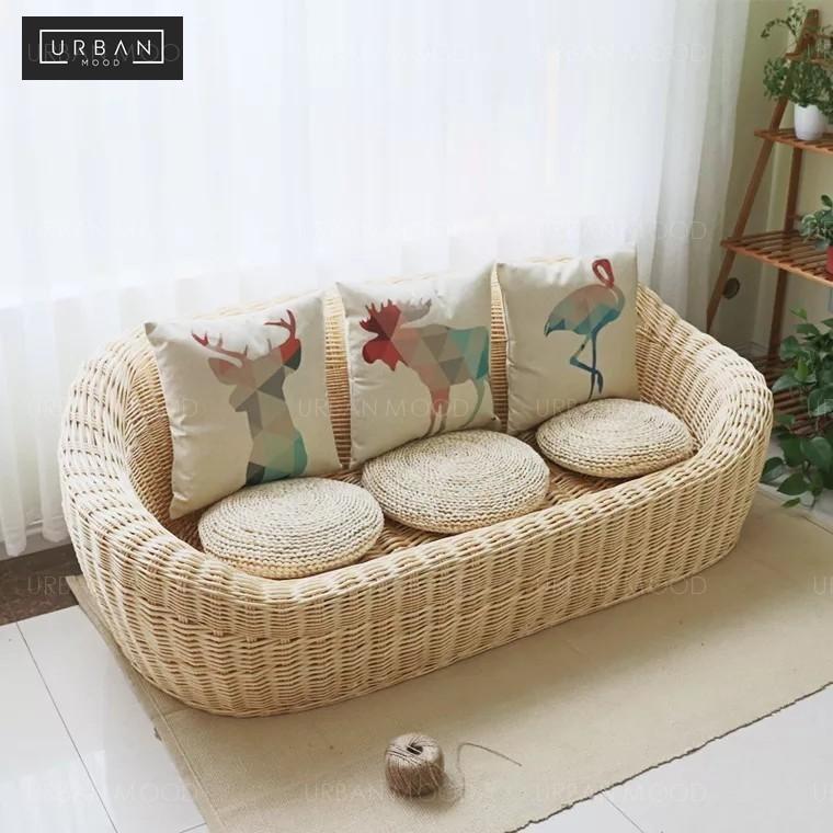 Wick rattan sofa store set