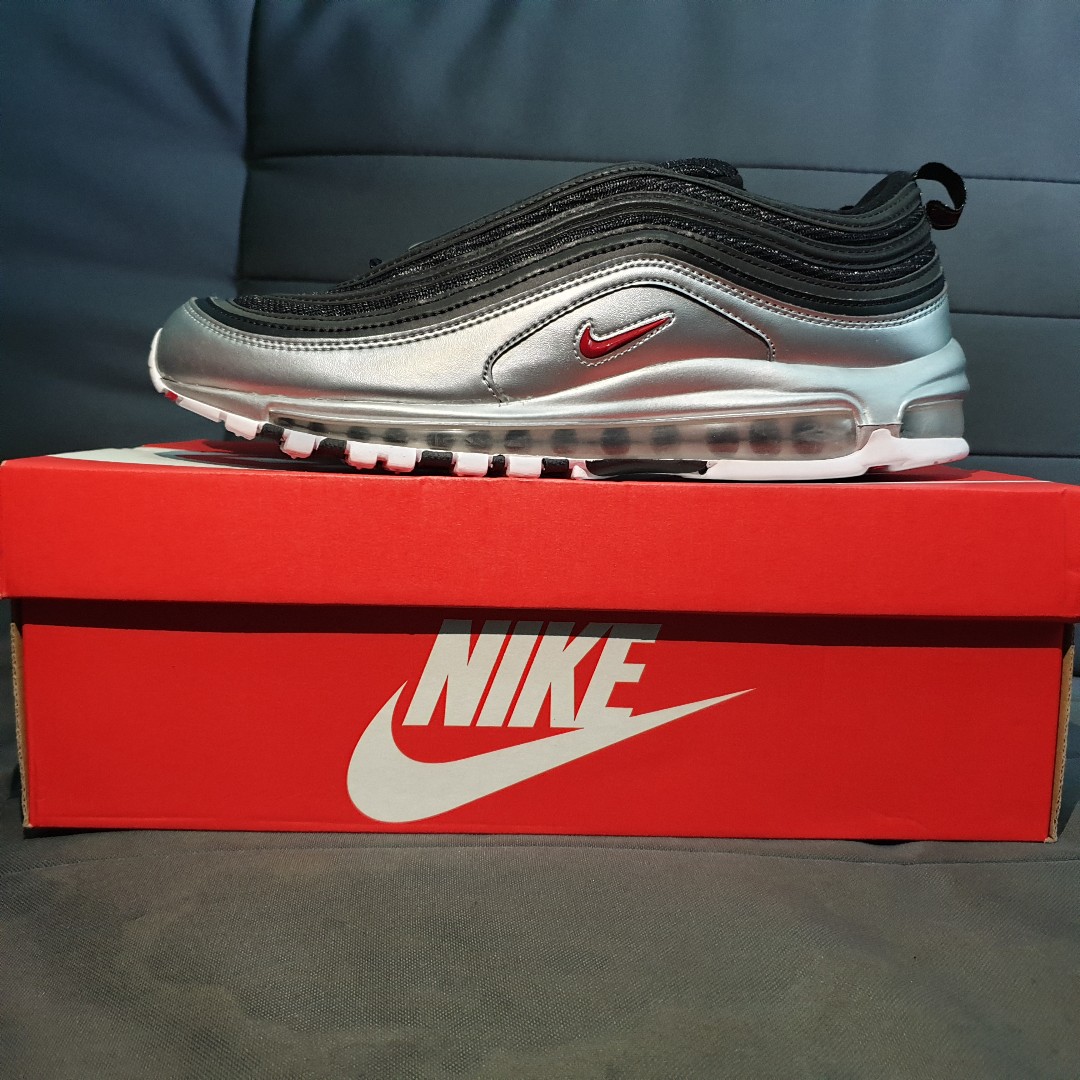 YEAR END CLEARANCE US11.5 Nike Air Max 97 QS Black Silver Men s