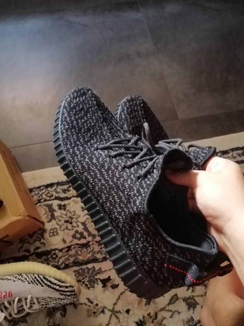 Yeezy 350 boost pirate black outragous on feet