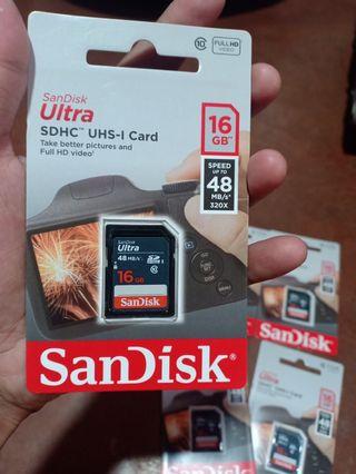 Sandisk Ultra 16gb 48mb Class 10
Bnew Dslr camera SdXc