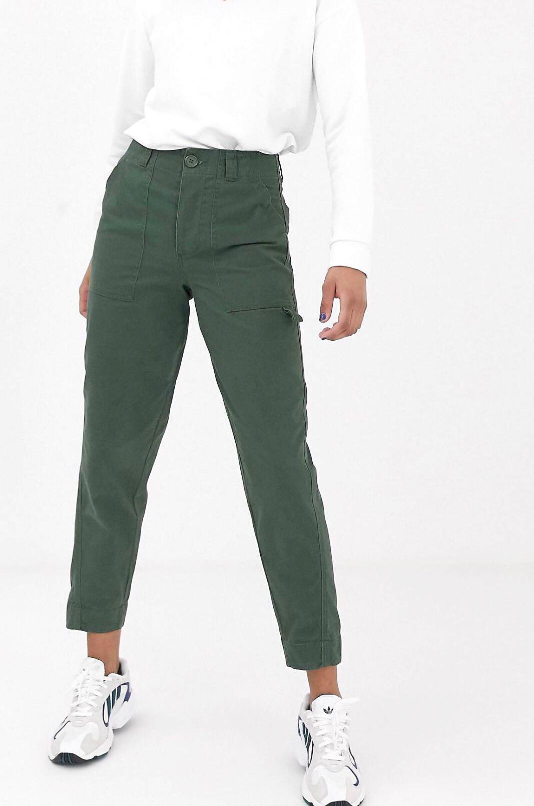 green utility trousers