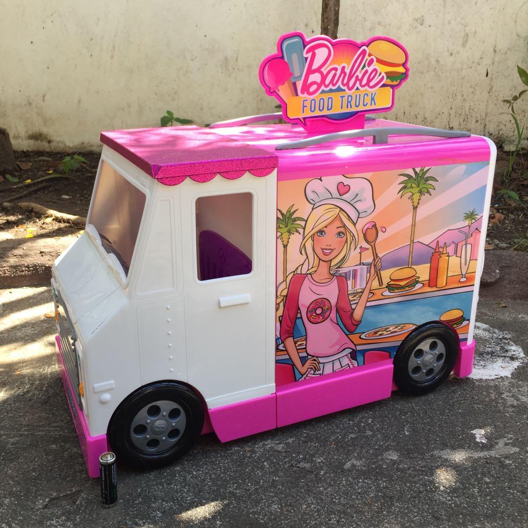 Pink barbie food truck store