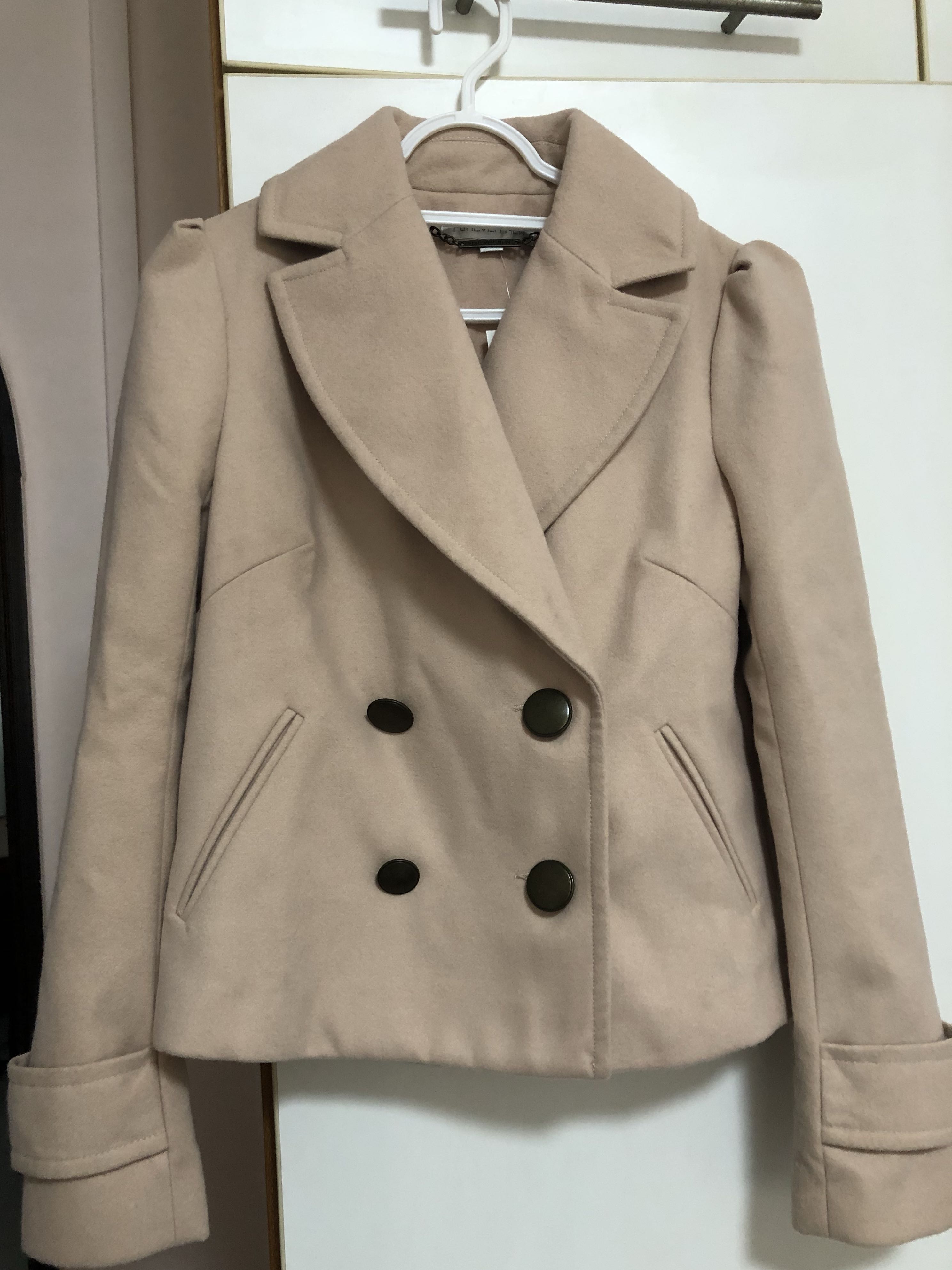 Forever New Nude Pink pea coat