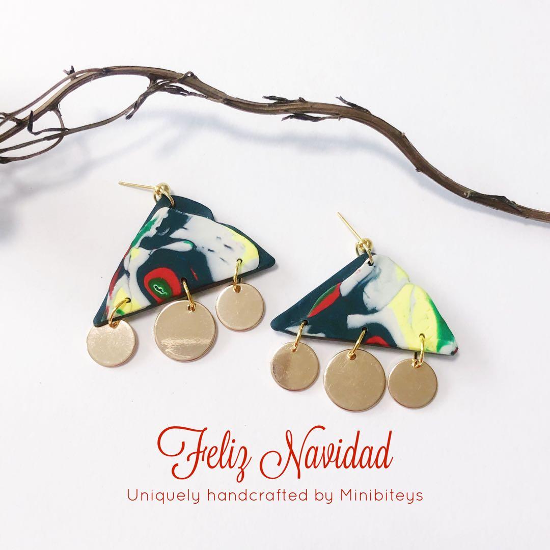 Christmas Polymer Clay Earrings Women S Fashion Jewellery Earrings On Carousell