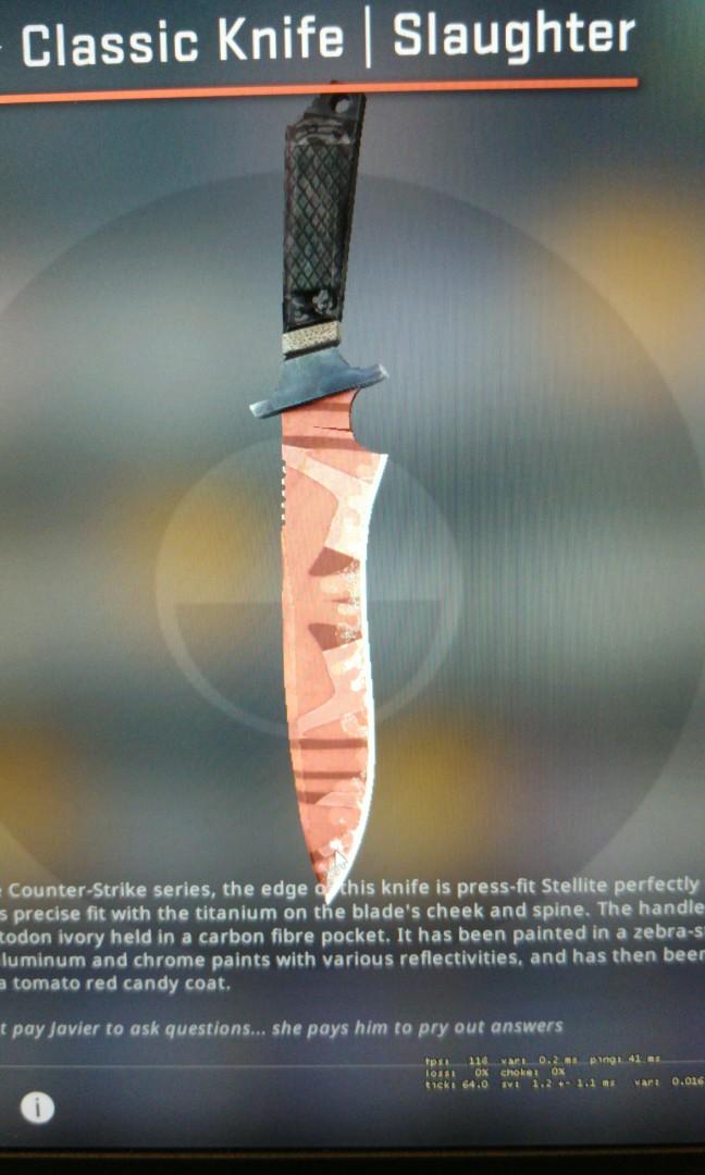 Csgo Knife Classic Knife Slaughter Mw Sports Equipment Hiking Camping On Carousell