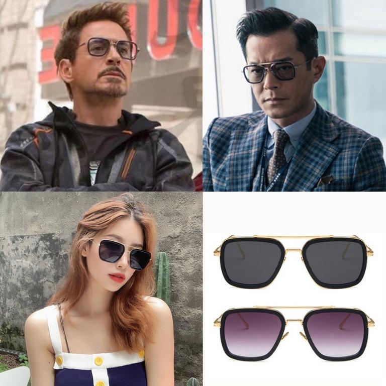 Square shaped online aviator sunglasses